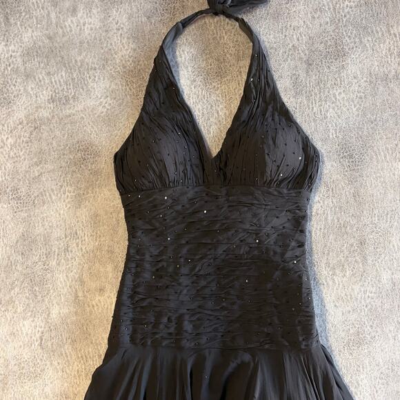 Vintage Nina Austin Silk Fairy Halter Midi Dress - Picture 3 of 8